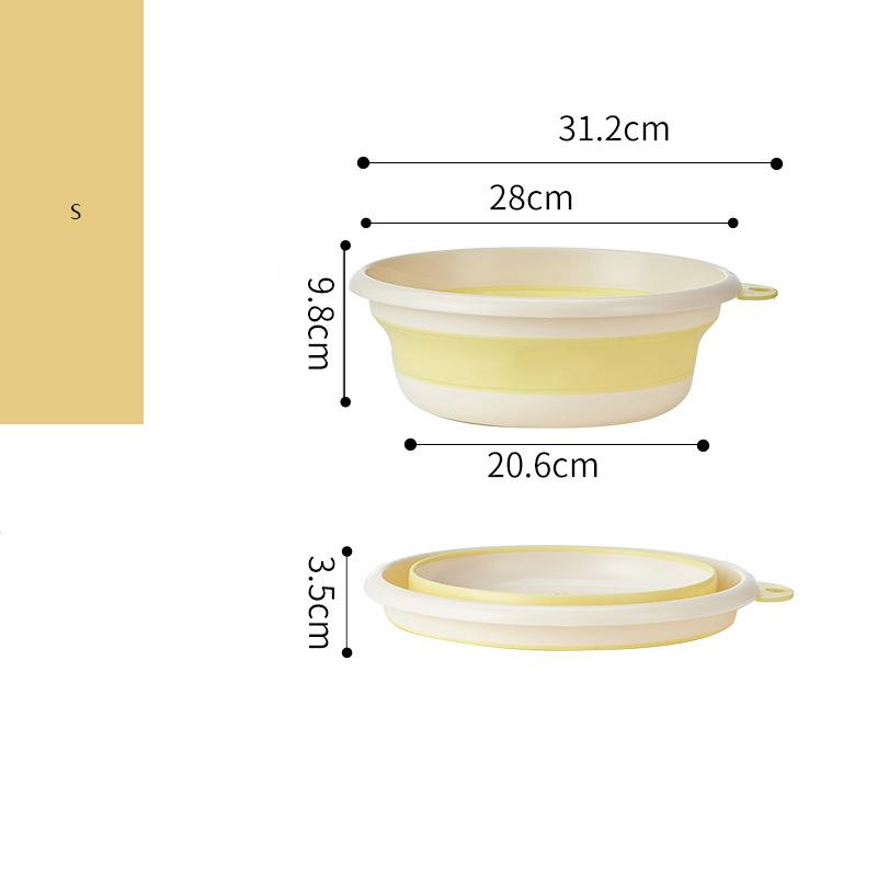 Children's Folding Basin for Household Use, Baby's Hand and Foot Washing Basin, Wall Mounted Foldable Thick Vegetable Washing Basin