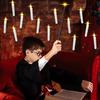 12Pcs Floating Remote Candles with Magic Wand Flickering Warm Light LED Flameless Candle Taper Candles Christmas Halloween Party