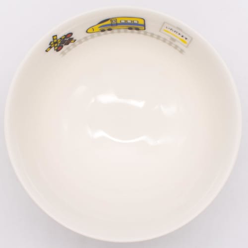 Made in Japan Children's Tea Bowl, TOU-IKU "Super Express" Design, Approx. 11cm Diameter, Microwave and Dishwasher Safe, Product Number 18771