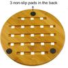 Natural Bamboo Trivet Mat Set, Kitchen Wood Hot Pads Trivet, Heat Resistant Pads for Hot Dishes/Pot/Bowl/Teapot/Hot Pot Holders, Anti-Hot Non-Slip