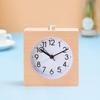 Simple Beech Wood Clock Night Light Timer Reminder Square Wooden Alarm Clock Home Decor for Classroom Office Library
