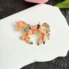 Colorful Animal Brooch Horse Multi-Color Enamel Edges Cartoon Design