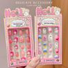 24 Removable Cartoon Nail Stickers for Girls - Self-Adhesive Finger Decals