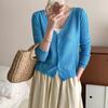 Small Fresh College Hollow Knitted Sweater Cardigan Women's Summer Thin Loose Long-sleeved Sunscreen Shawl Top