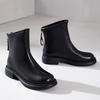 First layer cowhide Chelsea boots women's 2025 autumn and winter new retro polished rubber sole leather women's leather boots