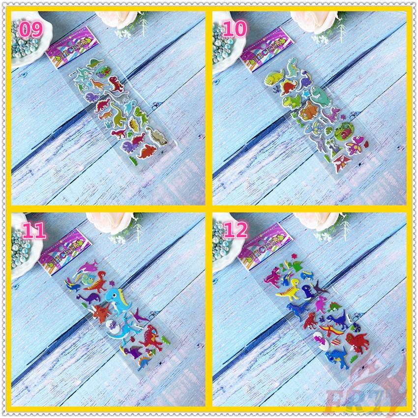 8Sheets/set Q Dinosaurs Kids Rewards Sticker Puffy Bubble KidsToys Stickers