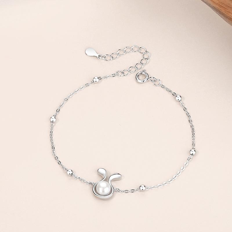 Tancise 925 sterling sølv armbånd smykker geometriske perle kjede lenke armbånd mote fin bryllupsgave til kjæreste kvinner