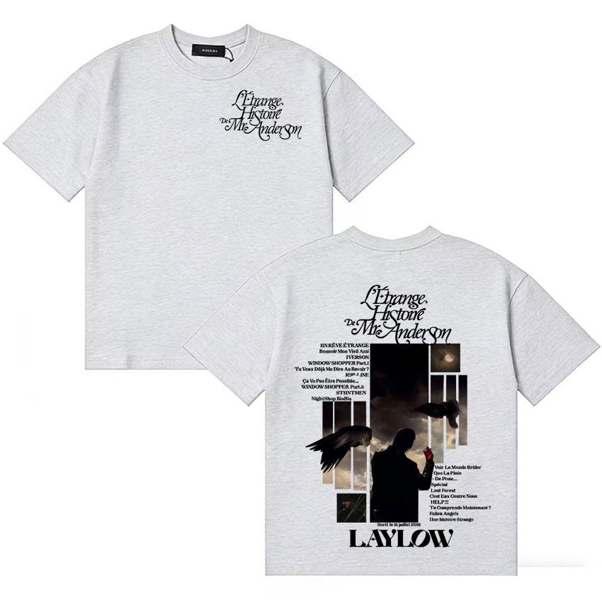 Rapper Laylow Album Letrange Histoire De Mranderson T Shirt Unisex Women High Quality Tshirt Classic Casual Short Sleeve Tshirts