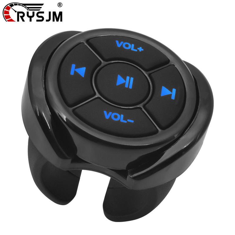 Remote Controller Wireless Media Bluetooth-compatible Button For Car Motorcycle Steering Wheel Music Play For IOS Android Tablet