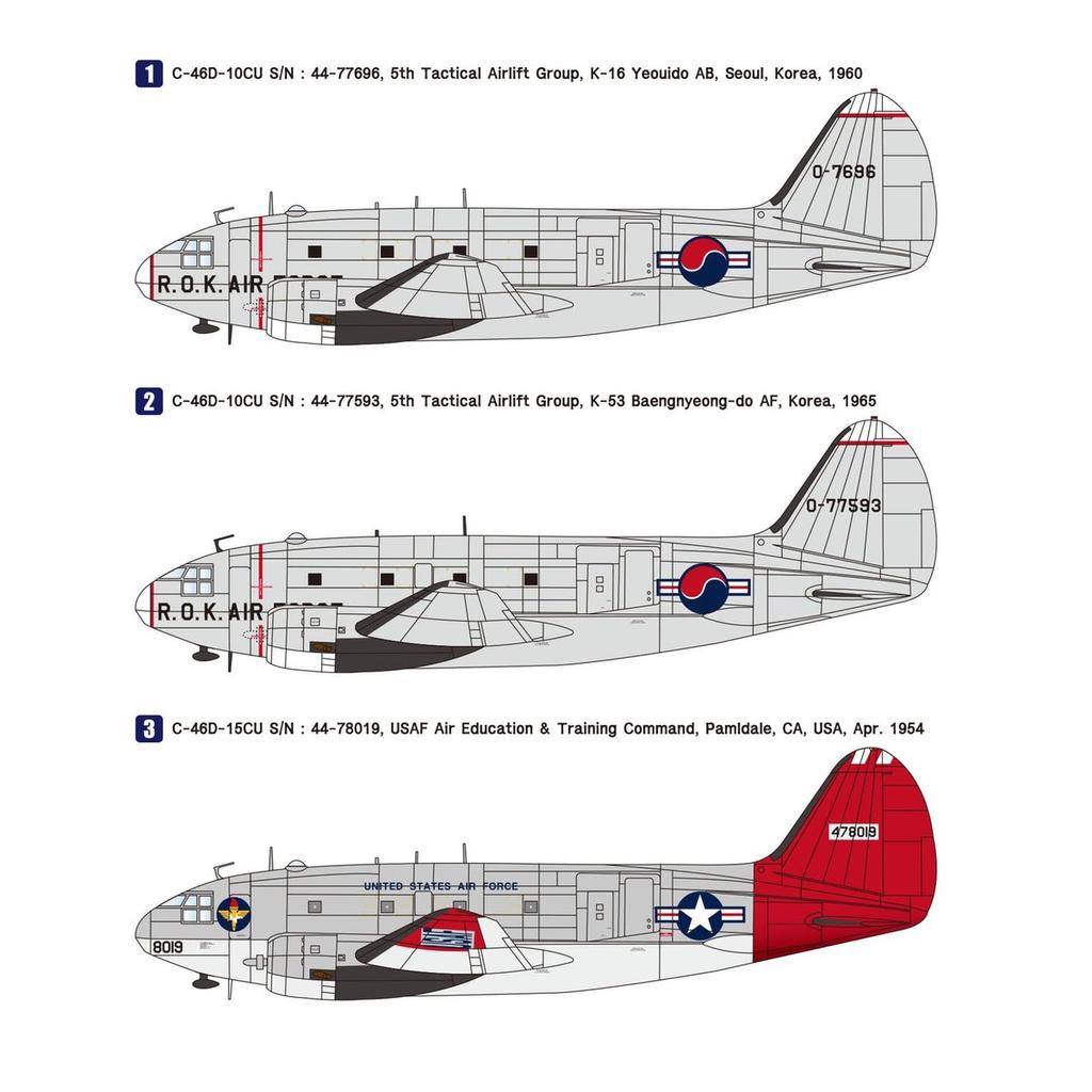Wolfpack Design 1/144 ROKAF C-46D Commando Premium Edition Plastic Model Kit WOLWP14003