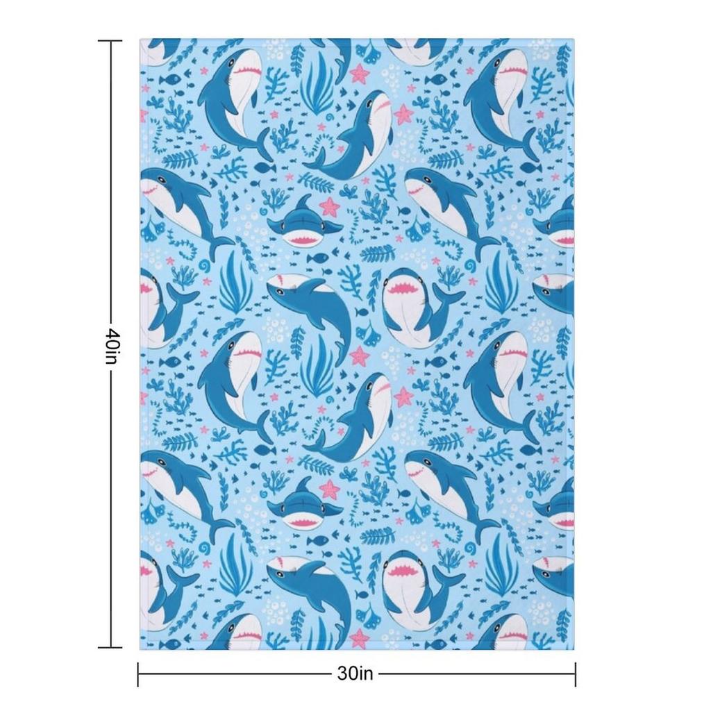 Blahaj Hai Überwurfdecke Bettwäsche Für Babybett Modisches lustiges Geschenk Decken