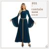Medieval Renaissance Costume Dress Women Vintage European Peasant Farm Outfit Cosplay Stage