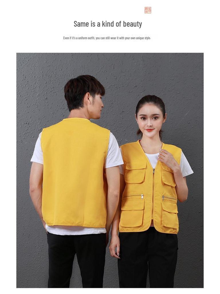 Individuelle Logo Mehrfach-Taschen Freiwilligenweste für Gemeinschafts- und Foto-Veranstaltungen