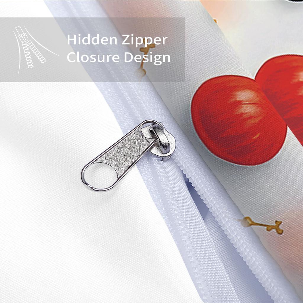 3Pc Christmas Snowman Printed Bedding Set  Coreless Soft Comfortable Multiple Sizes Machine Washable 1 Duvet Cover 2 Pillowcases