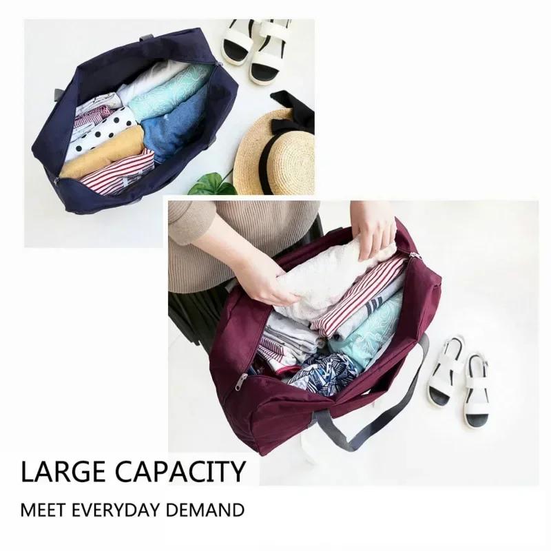 New Portable Nylon Folding Travel Bags Large Capacity Luggage Accessories WaterProof Handbags Clothes Storage Closet Organizer