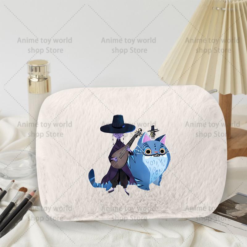 Kpop Demon Hunter Girls Women Plushes Cosmetic Bag New Makeup Bags Ladies Travel Organization Pouch Pink Pencil Case Gift