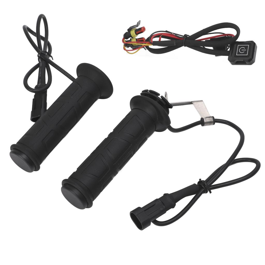 1 Pair Electric Heated Grips   Temperature Winter Hands Warmer for Motorcycle ATV 7Celsius8in Handlebar