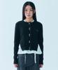 Tuomio Side Button Ruffle Cardigan [Black]