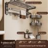 Vier-Saugnapf-Stanzfreier Wandmontage-Klappbarer Badezimmer-Handtuchhalter & Ablage