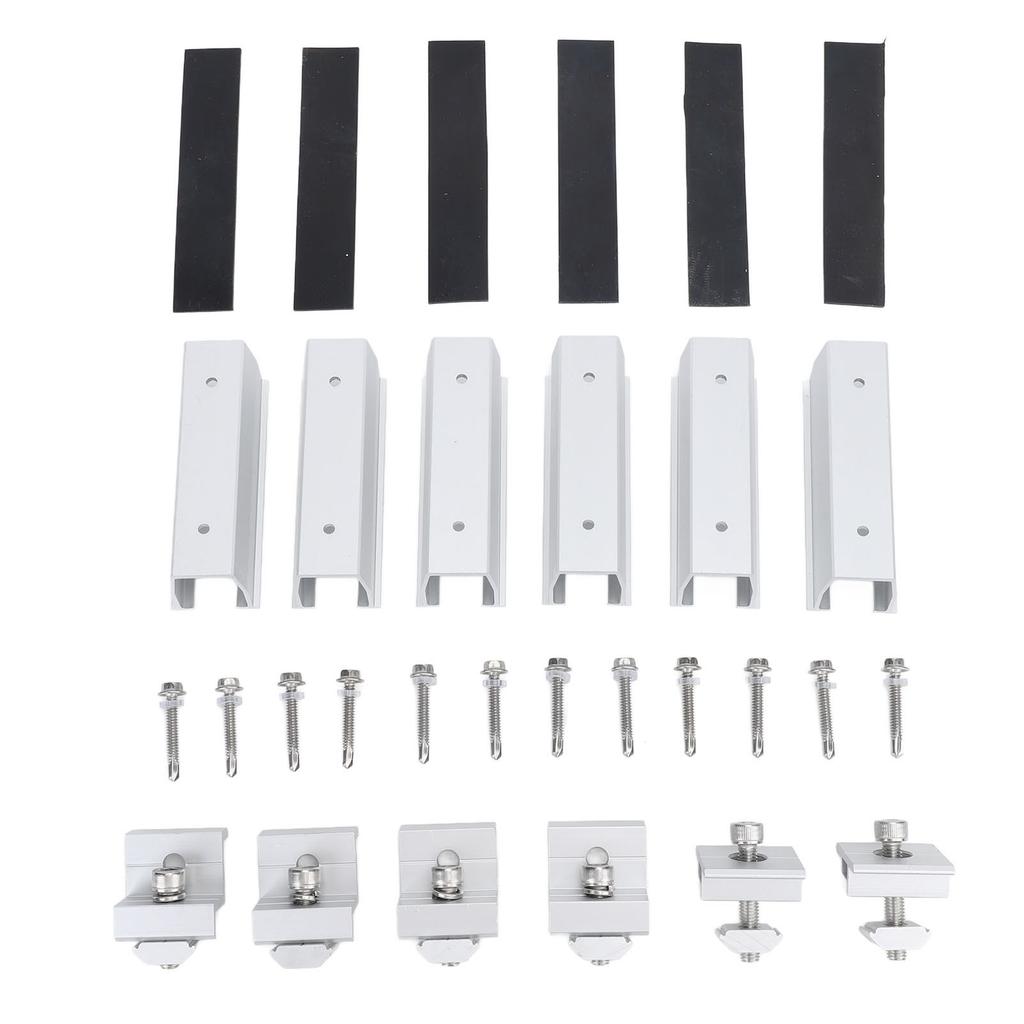 Solar Panel Mounting Bracket Kits Aluminum Alloy Flat Roof Solar Panel Mounting Brackets End Clamps