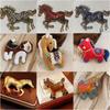 Retro Rhinestone Zodiac Horse Brooch: Elegant and Versatile Chinese Style Pin