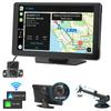 9-inch HD Wireless CarPlay, WiFi Dual-lens Dashcam, Car Navigation System, Equipped with Optical Sensor