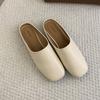 Fashion Fashion Square Toe Ladies Flats Slippers Sandals Shoes Female Footwear Flats Slides Slippers Shoes For Women Mules 2025 New