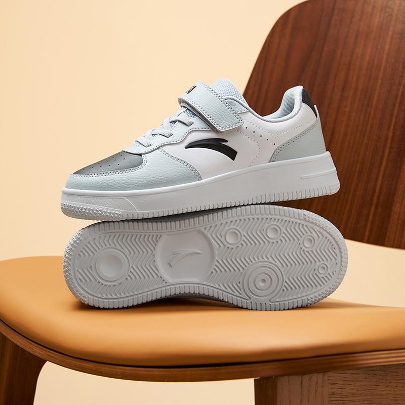 Anta Kids Synthetic Leather Simple Fashion Comfortable Casual Versatile Sports Lightweight Shock Absorption Low-Top Kids Skate Shoes A12448088-5