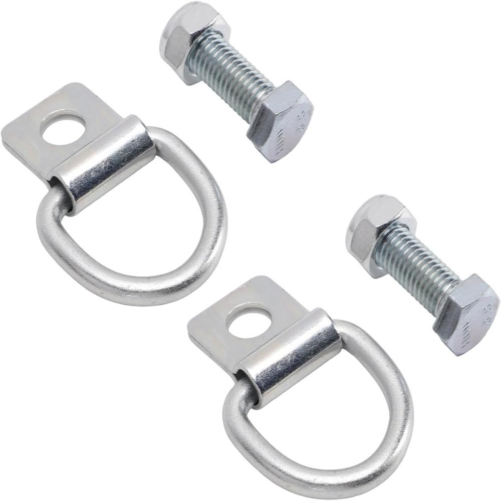 2PCS Heavy Duty Cargo Fixed Hook 14mm Hole Trailer Pull Ring Durable Trailer  Ring  For Trailers