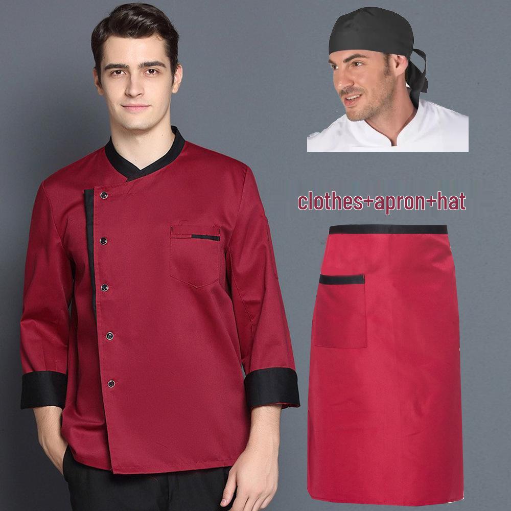 Unisex Long Sleeve Chef Workwear for Western Restaurants, Hotels, & Bakeries - Autumn/Winter Fashion