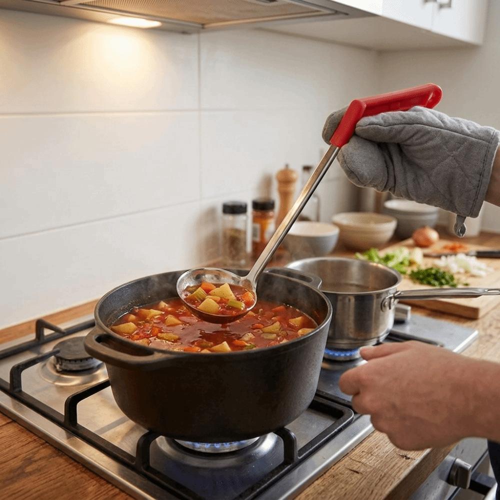

Polished Soup Spoon 304 Steel Tablespoon Lightweight Cooking Ladle Broth Serving 5CL