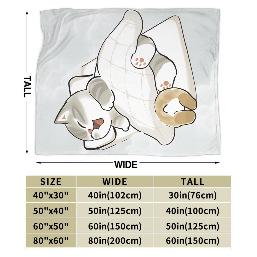 Mofusand Super Warm Blanket  Kids Adult Plush Throw Blanket Funny Outdoor Flannel Bedspread Sofa Bed Cover