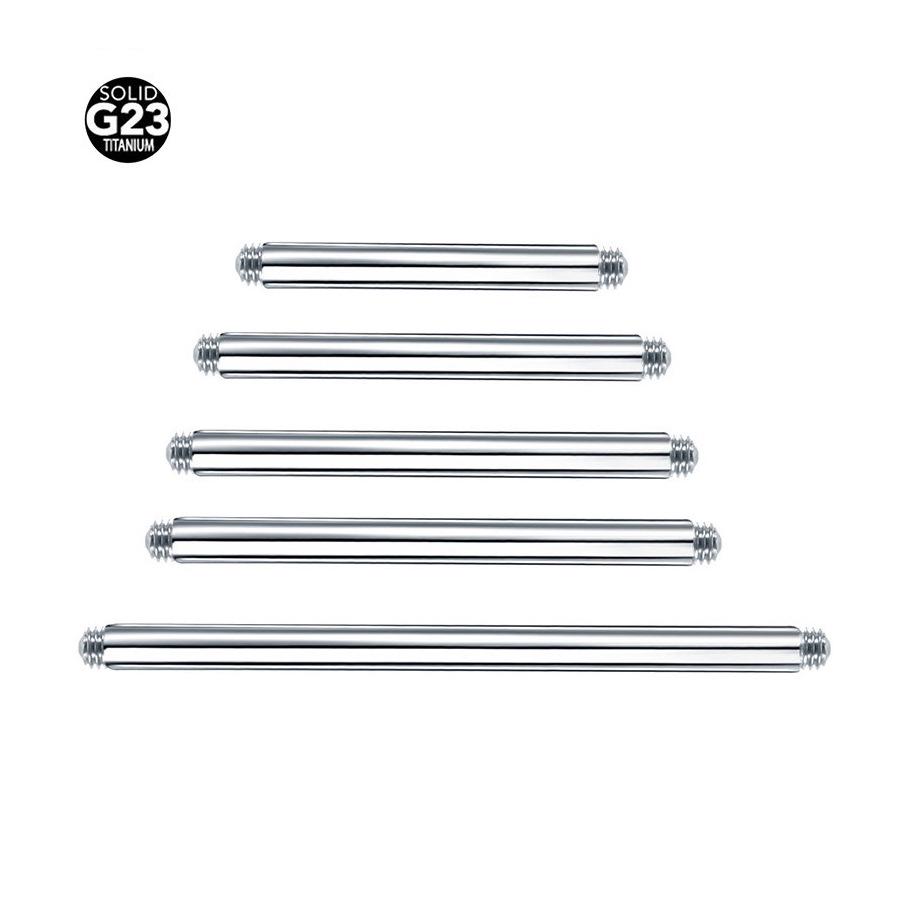 

Украшения для пирсинга из титанового сплава G23: Внешняя резьба. Прямые серьги-гвоздики для губ, языка, бровей, ушей. 1.2*12mm M1.2