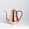 1L Handmade Pure Copper Coffee Pot Purple Copper Fine Mouth Hand Brewed Coffee Pot Hammer Patterned Copper Pot
