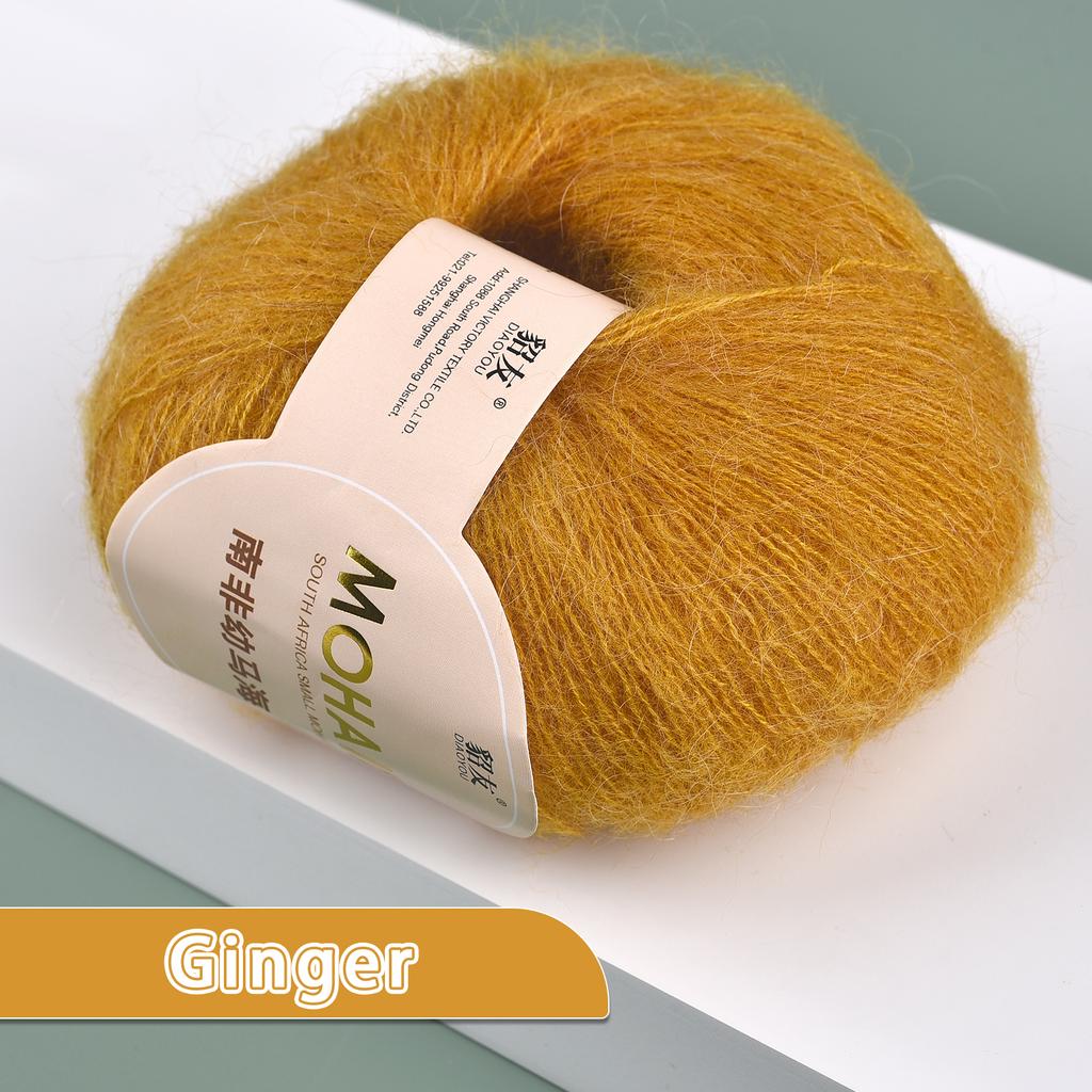 25g/Roll Soft Wool Knitting Cashmere Long Thin Yarn Roll Mohair Yarn DIY Hand Crochet Soft Mohair Cashmere Wool Knitting Yarn