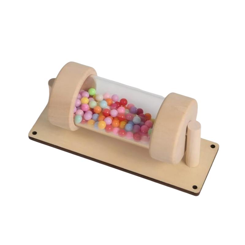 Wooden Rain Sound Tube Instrument Rain Maker Rain Stick Musical Instrument Hourglass Music Shaker Toy Hearing Enlightenment Toys