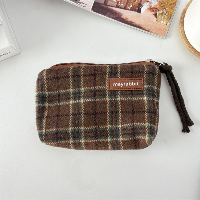 Artistic Retro Patterned Zero Wallet for Carrying Small Items  Mini Lipstick Storage Bag  Multi-functional Large-capacity Canvas Small Bag
