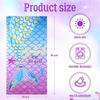 Kids Mermaid Beach Towels Quick Dry Sand Free Absorbent Bath Pool Beach Towel for Girls Travel Shower Swimming Camping Kids
