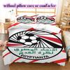 Egyptian Football Association Pattern Bedding,Quilt Set Quilt Cover Pillowcase Home Birthday Gift (1*duvet cover+2*pillowcase,without core)