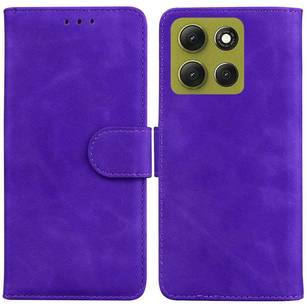 Etui Portfel ze Skóry Jednokolorowy Pokrowiec na Telefon dla Motorola Moto G86 5G