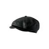25 early autumn new lychee pattern retro modern leather pu street fashionable forward hat daddy hat