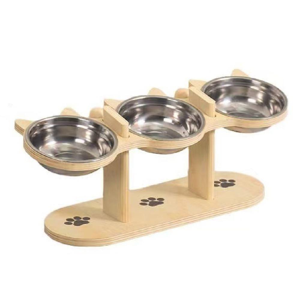 

15 ° Slant Pet High Footed Bowl Non-Slip Elevated Pet Feeder Bowl Dog Accessories коричневый