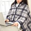 "Class A Soft Flannel Office Shawl Blanket - Thick, Cozy, Multifunctional for Autumn & Winter"