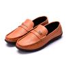 Spring new men's casual leather shoes fashionable low-top Doudou shoes light driving shoes lazy shoes