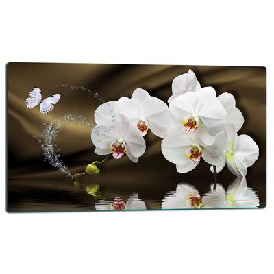 GLASS CUTTING BOARD 52x30 FLOWERS