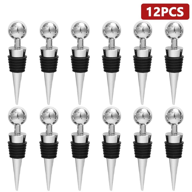 1/5/12pcs Plastic Bottle Stopper Wine Storage Twist Cap Plug Reusable Vacuum Sealed Bottle Cap Champagne Stopper Gifts Bar Tool
