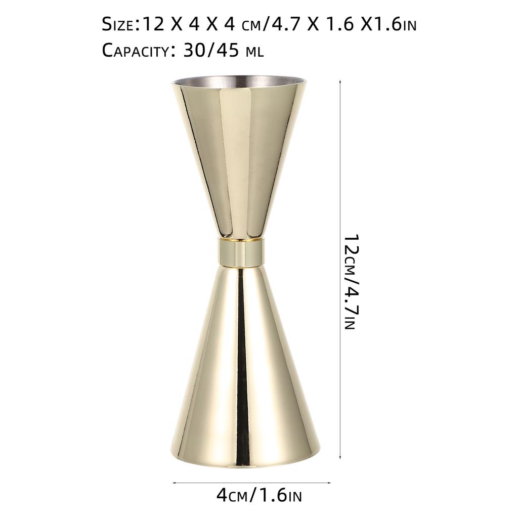 Stainless Steel 25Ml 50Ml Cocktail Ounce Cup Double Jigger Measuring Device for Bar Party Drink Mixing Wine Measuring Cup