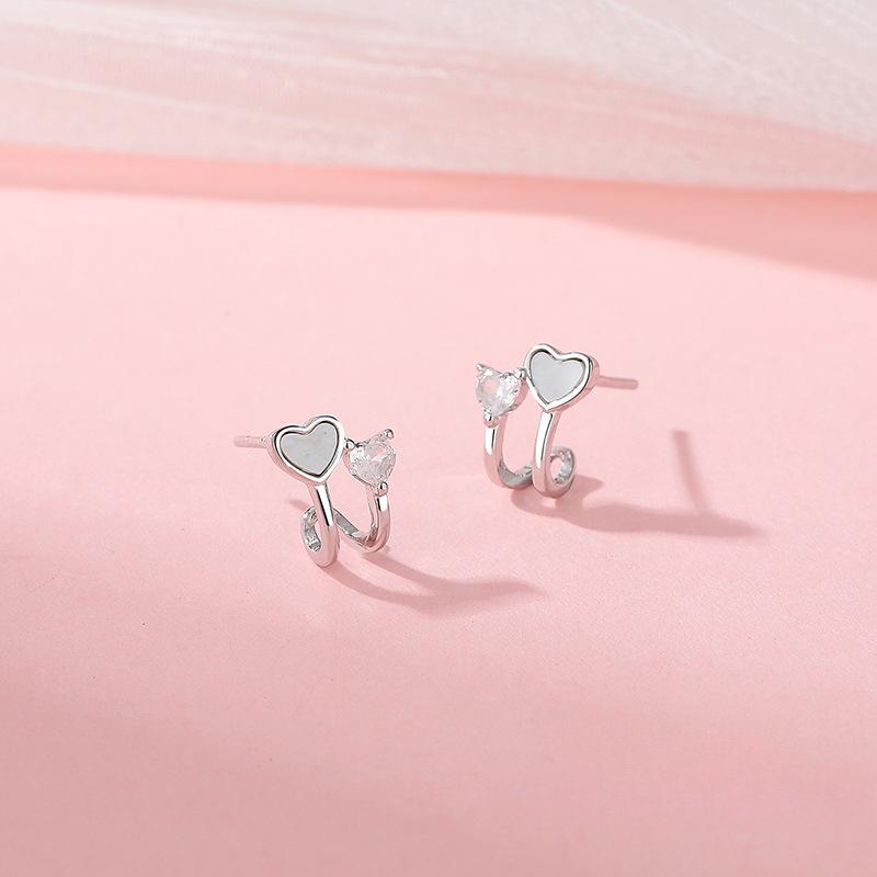 Personalized Double Love Earrings for Women with Stylish Exquisite Sweet and Cool Style Design Earrings