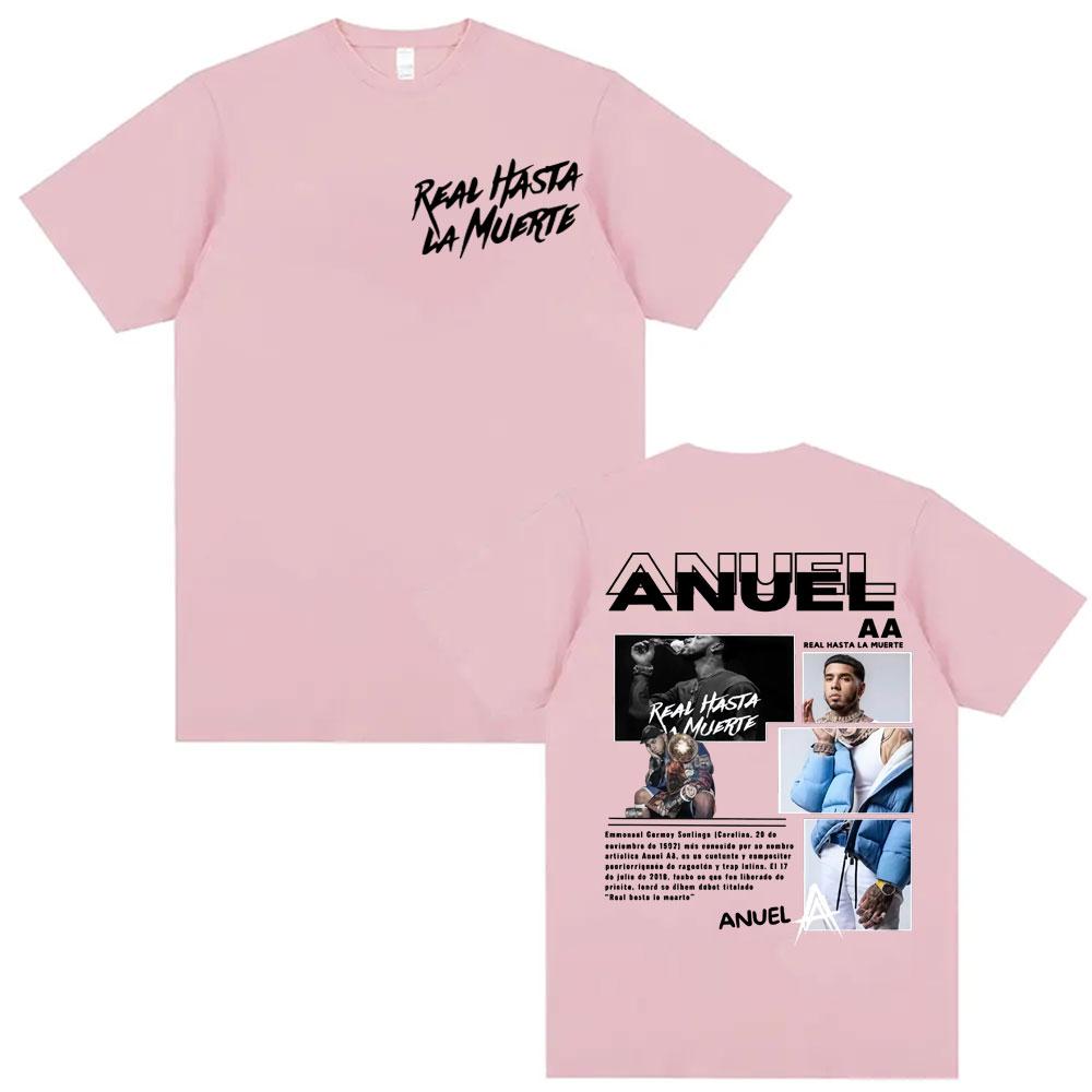 Rapper Anuel AA Real Hasta La Muerte Tour T Shirt Men Women Fashion Hip Hop Pop Music Summer Shirts Casual Short Sleeve Tshirt