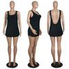 Summer 2025 Women's Sexy Slim-Fit Backless Drawstring Strap Dress